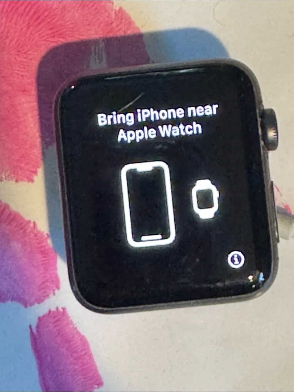 Apple Watch in black with black band